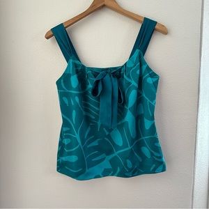 $10 or FREE in bundle Silk top with tonal botanical design